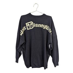 Walt Disney World Spirit Jersey Authentic Wool Blend Relaxed Oversized Navy L